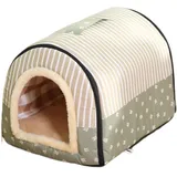 Pevfeciy Hundehöhle Hundehaus kleine Hunde Hundehaus drinnen Indoor, Hundehütte Stoff, Katzenhaus Winterfest, Kuschelhöhle Hund, Schlafhaus Haustierhaus zuhause,11,M