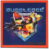 Comercial Mercera Hasbro Transformers Bumblebee - Aufnäher, Bügelbild, Aufbügler, Applikationen, Patches, Flicken, zum aufbügeln, Größe: 5,5 x 5,5 cm, Blau