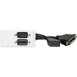 Vivolink Steckdose HDMI + DisplayPort Weiß