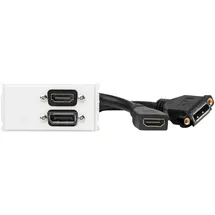Vivolink Steckdose HDMI + DisplayPort Weiß