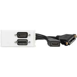Vivolink Steckdose HDMI + DisplayPort Weiß