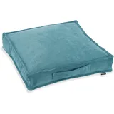 H.O.C.K. Cord Wave Matratzenkissen Bodenkissen 50x50x10cm (50x50x10cm, türkis - Teal)