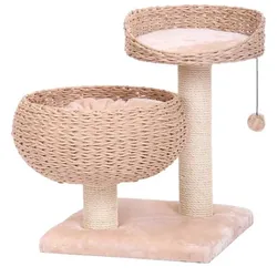Katzen Kratzbaum Casca aus robust geflochtenem Papier gemütliches Katzenbett und Liegemulde