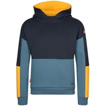 TROLLKIDS Rondane Kapuzenpullover - Black / Steel Bue / Mango - 98 cm