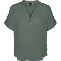 Vero Moda Blusenshirt Beauty mit Splitneck in Grün-M