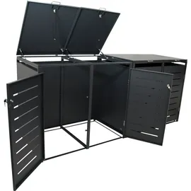DEGAMO Mülltonnenbox 264 x 80 x 116 cm anthrazit
