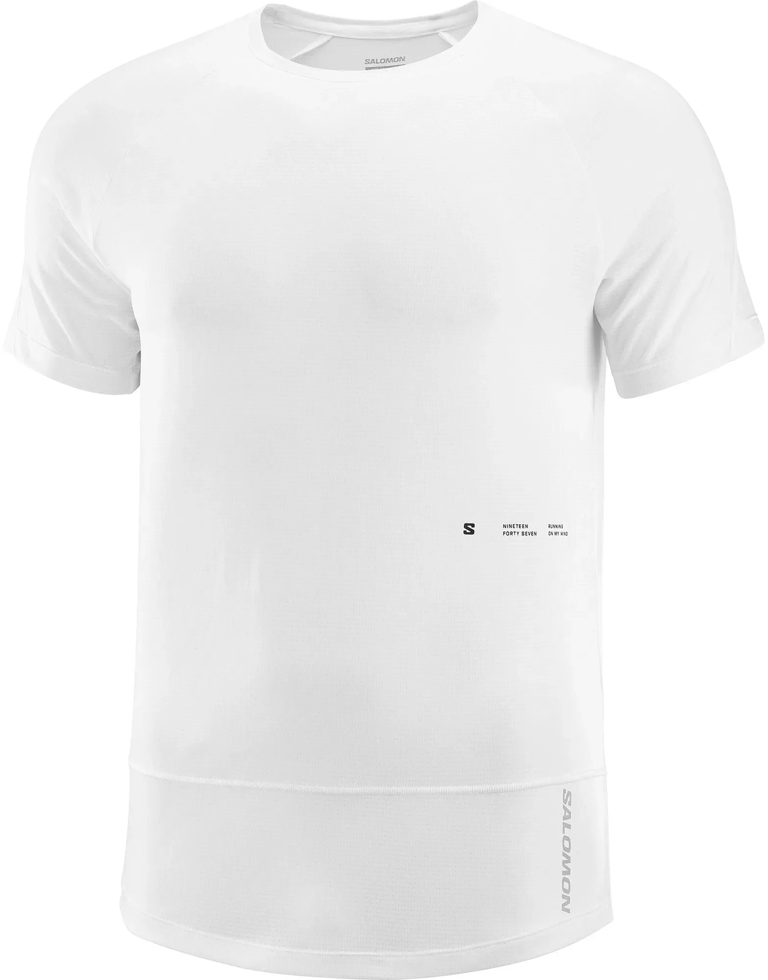Salomon Herrenlaufshirt Cross Run SS Tee GFX - weiß / M