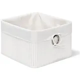Relaxdays Aufbewahrungskorb Set 2 x aus Bambus 37 x 30 x 20 cm weiß