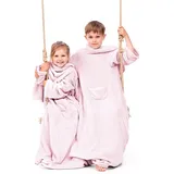 Kinderdecke Ärmeldecke Lazykids für Kinder - Kuscheldecke mit Ärmeln, DecoKing rosa
