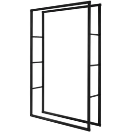 ML-Design Kaminholzregal 100x150x25cm Rechteckig Schwarz Metall Innen/Außen