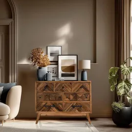 hjh living Sideboard 97 x 34 x 72 cm Dunkelbraun