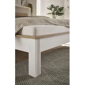 Home Affaire Einzelbett HOME AFFAIRE "WESTMINSTER Bett im Landhausstil, Doppelbett, Bettgestell", weiß (pinie weiß dekor, pinie weiß dekor, eiche wotan dekor), B:107cm H:94cm L:210cm, Betten, in verschiedenen Farben verfügbar, Liegefläche 90/140/180x200 cm
