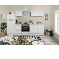 Respekta Premium Küchenzeile RP280WWCBO  (Breite: 280 cm, Weiß, Mit Elektrogeräten)