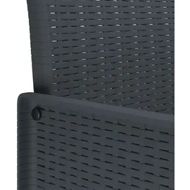 vidaXL Garten Essgruppe 5 pcs Anthrazit Polt Rattan