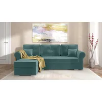 99rooms Ofanto Ecksofa Türkis Links Velours KRONOS