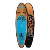 Runga-Boards SUP-Board Runga TOA BAMBOO BLUE Hard Board Stand Up Paddling SUP, Allround, (Set 9.5, Inkl. coiled leash & 3-tlg. Finnen-Set) 9.6 | 285.00 cm