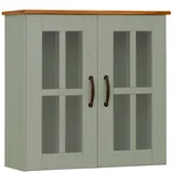 Home Affaire Hängeschrank »Rodby« FSC®-zertifiziertes Massivholz, Griffe Metall, Breite 60cm, Höhe 60cm grün