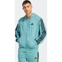 adidas Essentials 3-Streifen Kapuzensweatshirt Herren Petrol/Schwarz S