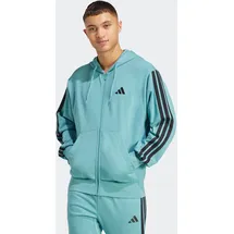 adidas Essentials 3-Streifen Kapuzensweatshirt Herren Petrol/Schwarz S