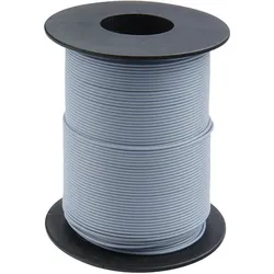 Donau Elektronik Donau Kupferschaltlitze 0,25 mm2 / 50m auf Spule grau, Kupfer,