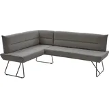 Niehoff Eckbank NIEHOFF SITZMÖBEL "Conny", schwarz (grau, schwarz), B:161cm H:91cm T:225cm, 95%PES 5%NY, Sitzbänke, mit Micro-Federkern, Bezug Cord, Gestell Kufe, verschiedene Maße