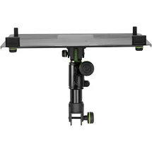 Gravity FT 01 LT T B - Flexible Laptop Ablage für DJ Tisch, stufenlos höhenverstellbar, schwarz
