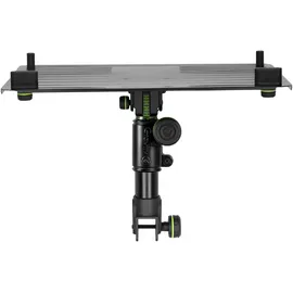 Gravity FT 01 LT T B - Flexible Laptop Ablage für DJ Tisch, stufenlos höhenverstellbar, schwarz