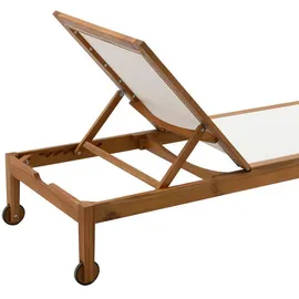 miliboo Naveen Sonnenliege 200 x 60 x 30 cm Weiß