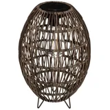 Atmosphera Solar-Laterne, Geflochten, Ø 21 cm, Braun,