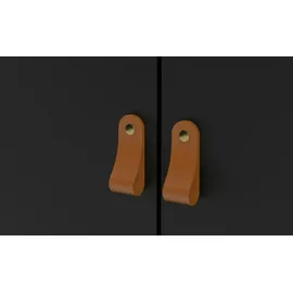 Möbel Kraft Madron 149,8 x 199 x 58,4 cm schwarz matt