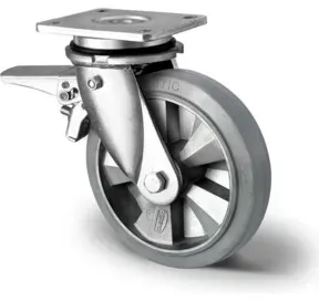 CASCOO Lenkrolle mit Totalfeststeller im Vorlauf ø 160 mm Serie BAF2 Doppelkugellager