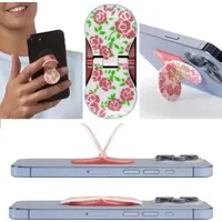 Bookchair zipgrips Pink Flowers - 2 in 1 Handy-Griff