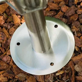 hofstein Außenleuchte Edelstahl 44 cm E27 ohne Leuchtmittel silber