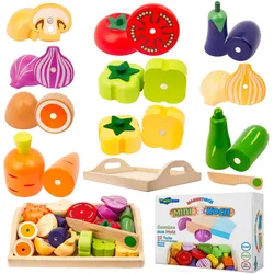 Kinderküche Zubehör Spielküche Gemüse Schneiden Holz Kaufladen Set