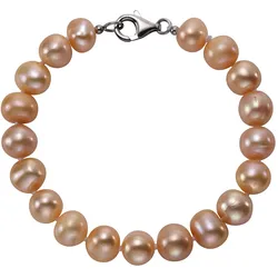 Zeeme Pearls Armband Silber 925 mit rosé-farbener Perle