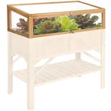 Tectake tectake® Frühbeet Aufsatz aus Holz, witterungsbeständig, 115 x 53 x 34 cm