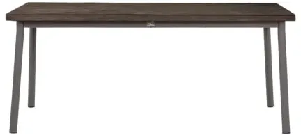 Apple Bee Bijou Diningtisch 240x100cm Alu taupe mit LWC-Lava Tischplatte