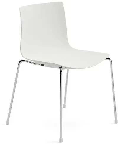 Arper Stuhl Catifa 46 einfarbig Vierfuß Chrom