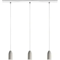 Buchenbusch urban design Pendelleuchte 3-flammig dimmbar Esstisch (33 Kabelfarben), Grau, Lampe Esszimmertisch inkl. LED, Energiesparend und Höhenverstellbar modern light edition