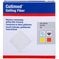 Cutimed Gelling Fiber Kom.10x10 Cm Hydrofaserverb.