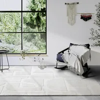 Villeroy & Boch Alexis beige Creme, B:190cm H:10mm L:280cm, Wolle, Teppiche, Handgewebt, Wolle, Natur, Wohnzimmer, Geometrie, Boho, Design