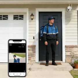 ideoon 2K WLAN Outdoor Überwachungskamera Schwarz