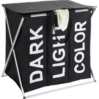 Wenko Wäschesammler Trio Top 118 l, schwarz