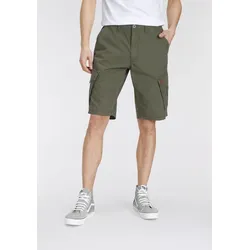 Cargoshorts AJC, Herren, Gr. 32, Länge 32, grün (khaki), Web, Obermaterial: 100% Baumwolle, unifarben, casual, schmal kniefrei, Hosen, aus strukturiertem Web