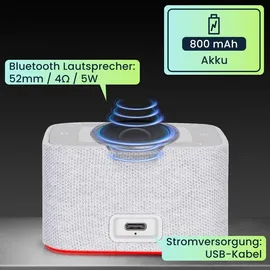 shop'n smile ideoon White Noise Wecker silber/weiß