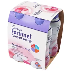 Fortimel Compact Energy  Trinknahrung Erdbeere 4X300 ml Flüssigkeit