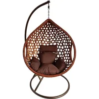Estexo Polyrattan Hängesessel Outdoor Hängestuhl Rattan Gartenstuhl + Sitzkissen