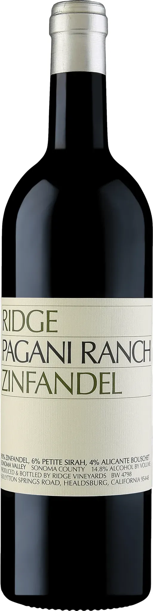 Ridge Pagani Ranch Zinfandel 2021 - 14.60 % vol