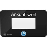 Parkwächter V1 Klebepads mit Parkscheiben-Folie für die elektronische Parkscheibe, 2 Stück, deutsch, schwarz