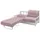 Livetastic Schlafsofa Camino Holzkorpus Rosa/Weiß